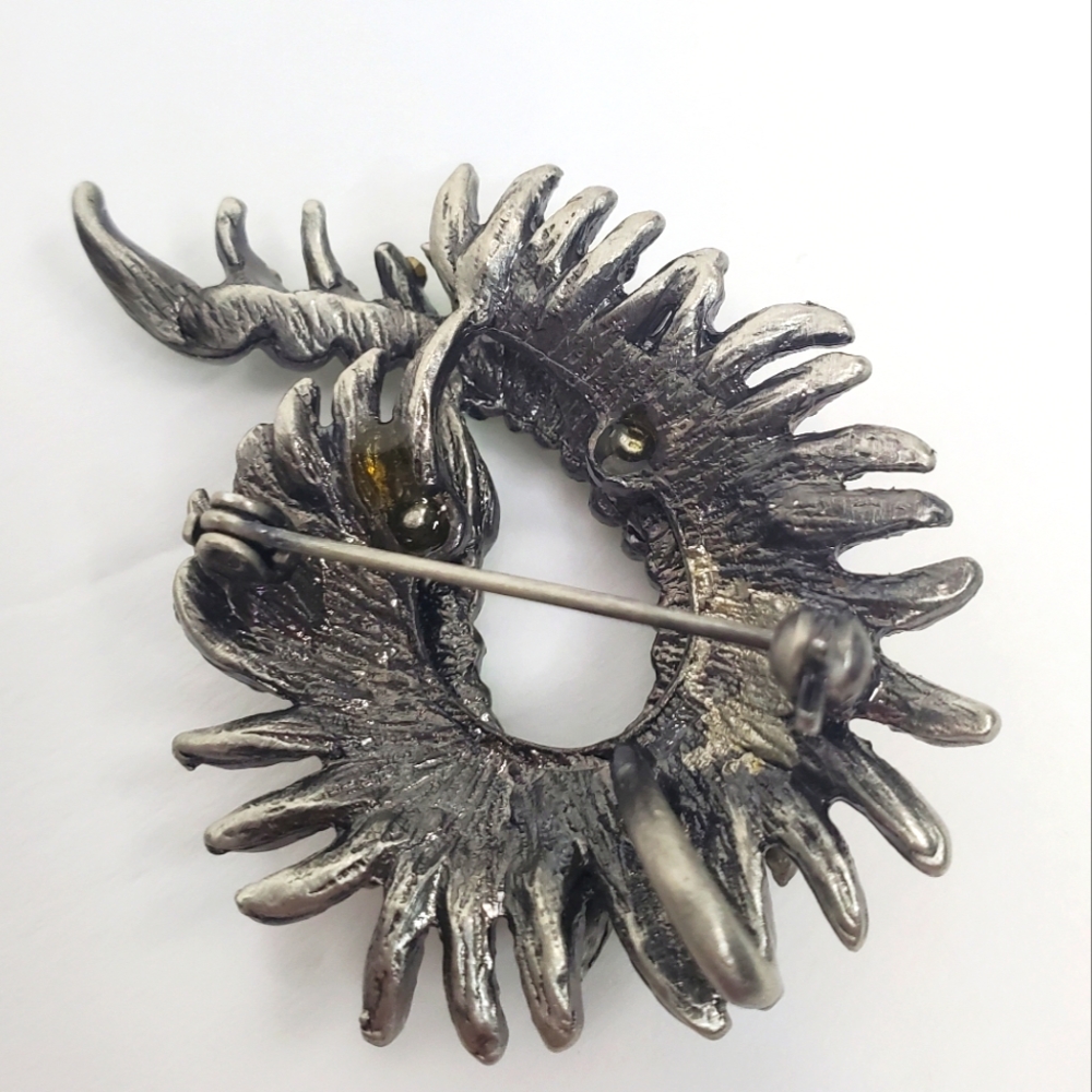 Spiral Rhinestone Brooch - Picture 4 of 8